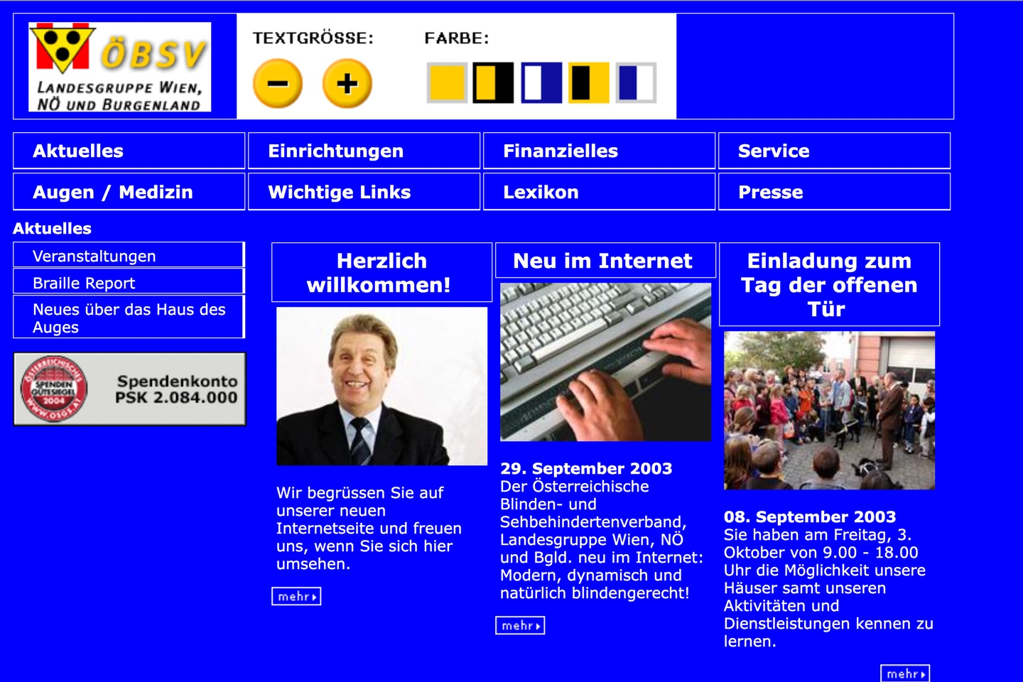 ÖBSV Wien/NÖ/Bgld | braille.at | 2003 (Screen Only 06) © echonet communication
